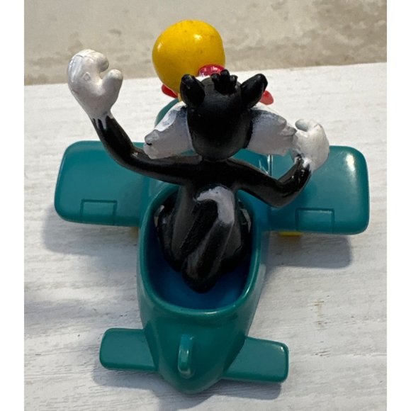Mcdonald's Happy Meal 1989 Looney Tunes Tweety Bird & Sylvester Plane Figure - Picture 4 of 8